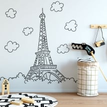 Decorative vinyl paris eiffel tower