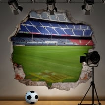 Vinyl football stadium camp nou barcelona 3d