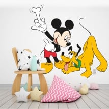 Children's vinyl mickey mouse and pluto disney