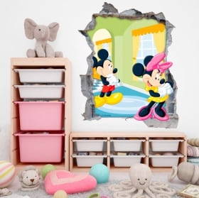 Wall stickers disney mickey and minnie mouse 3d