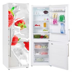 Vinyls for refrigerators strawberries splash