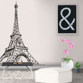 Decorative vinyl paris eiffel tower