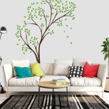 Decorative vinyl and stickers tree with leaves