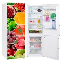 Vinyls collage fruits and vegetables for refrigerators