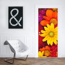 Vinyl flowers to decorate doors and cabinets