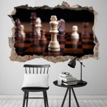 Vinyl 3d king chess hole wall