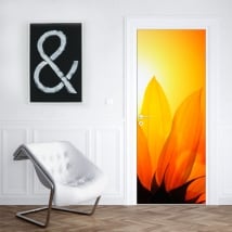 Vinyl decorating doors and cabinets with flowers