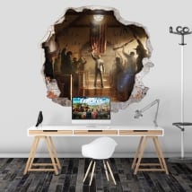 Vinyl video game far cry 5 hole wall 3d