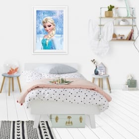 Decorative vinyl disney frozen elsa effect 3d picture