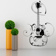 Decorative vinyl guitar with filigree