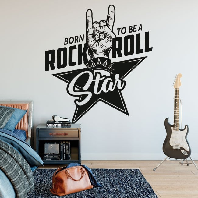 Sticker mural Main rock'n' roll
