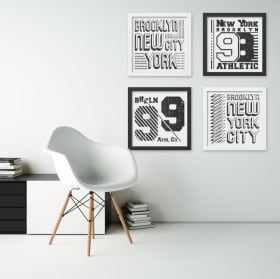 Decorative vinyl new york city effect picture 3d