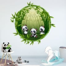 Vinyl children's rooms panda bears