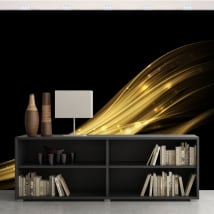 Vinyl wall murals gold strokes