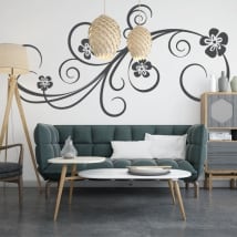 Stickers decorate walls with flowers