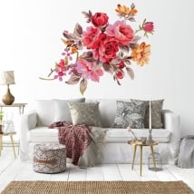 Decorative vinyl flowers walls