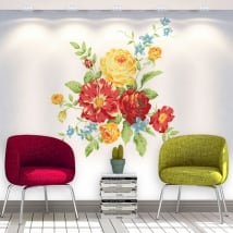 Vinyl stickers flowers walls and objects