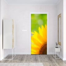 Vinyl decorate doors and cabinets sunflower