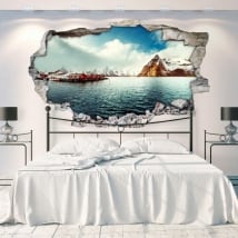 Decorative vinyl lofoten islands norway 3d