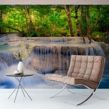 Vinyl murals waterfalls in the forest