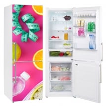Stickers decorate fridges diet and healthy life