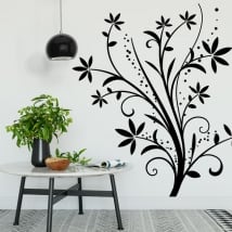 Decorative vinyl flowers to decorate walls and objects