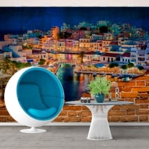 Murals greece agios nikolaos creta island broken wall effect