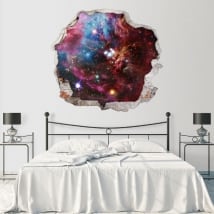 Decorative vinyl walls space nebula 3d