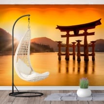 Wall murals japan torii floating sanctuary itsukushima