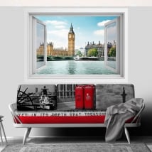 Vinyl window big ben london 3d