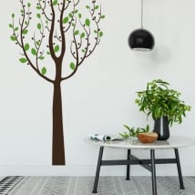 Vinyl stickers tree with leaves