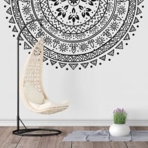 Decorative vinyl and stickers half of mandala