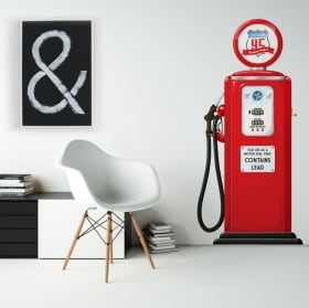 Decorative vinyl and stickers retro gasoline pump