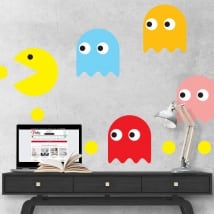 Decorative vinyl and pac-man stickers