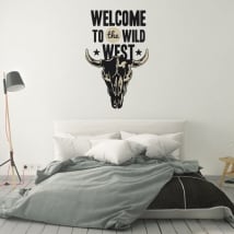 Decorative vinyl and stickers welcome to the wild west