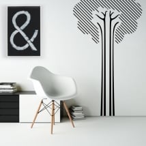 Decorative vinyl and stickers line tree
