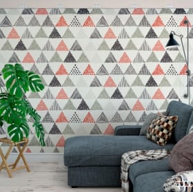 Vinyl wall murals triangles nordic decoration