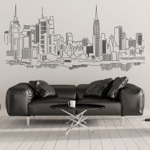 Decorative vinyl and stickers new york skyline