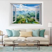 Wall stickers windows city guilin china 3d