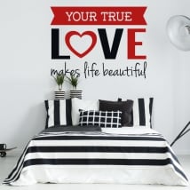 Vinyl walls romantic phrase true love