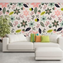 Wall murals vinyl flowers to decorate