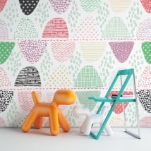 Vinyl wall murals geometric forms