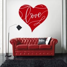 Decorative vinyl heart love