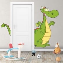 Children's decorative vinyl dragon for doors