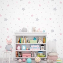 Vinyl wall murals colored stars