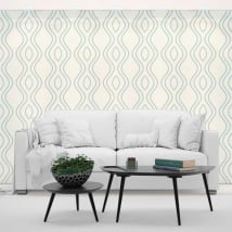 Vinyl wall murals retro style lines