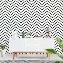 Vinyl wall murals lines or zigzag strokes