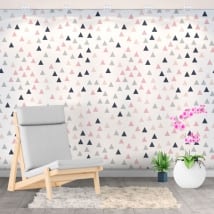 Vinyl wall murals colored triangles