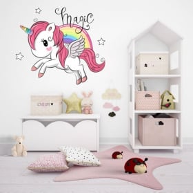 Vinyl and children's stickers unicorn magic