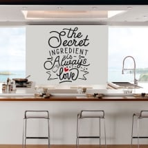 Decorative stickers english phrases the secret ingredient